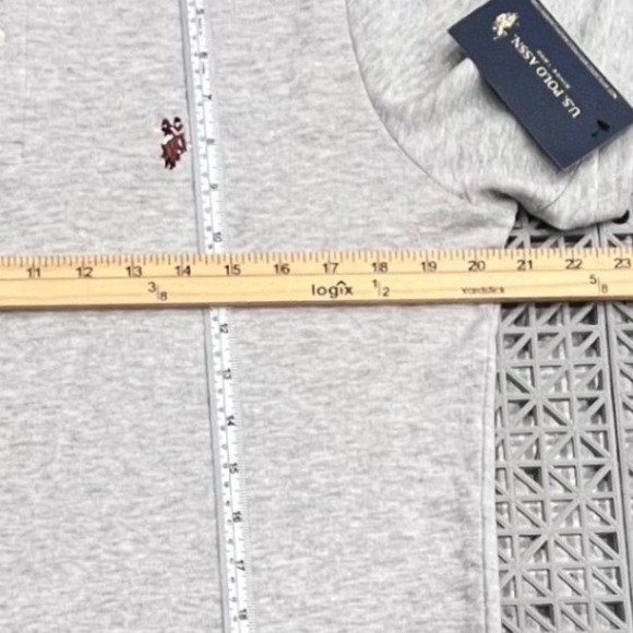 NWT U.S. Polo Assn Interlock Polo Mens Small Light Gray Heather Luxury Feel - Picture 7 of 9